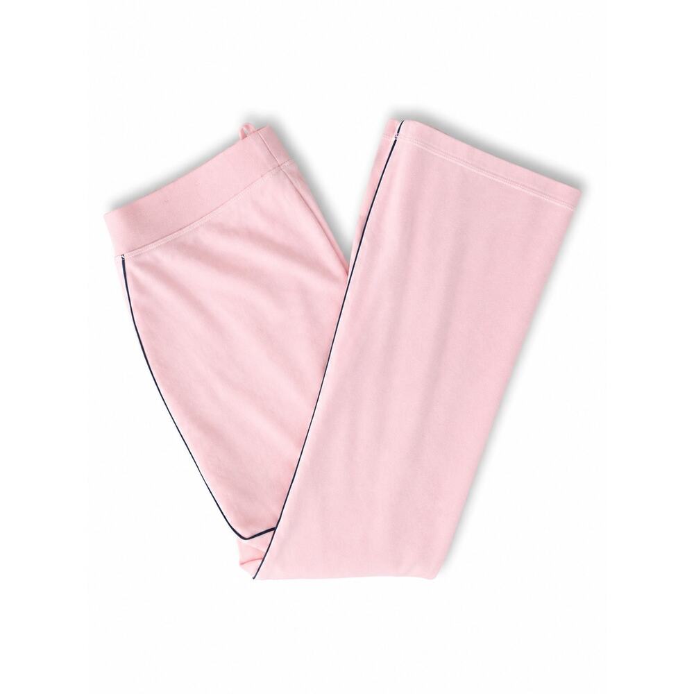 NWOT Juicy Couture Velour Pants Women Pink Flare Pants Y2K Logo Drawstring Sz L - Picture 3 of 6